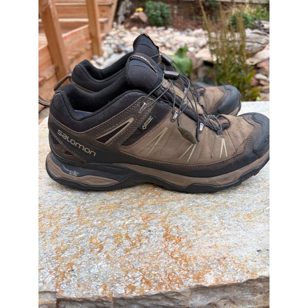 Salomon X Ultra 2 GTX Hiking Shoes Mens 10.5 Brown Gore-Tex Waterproof 366996